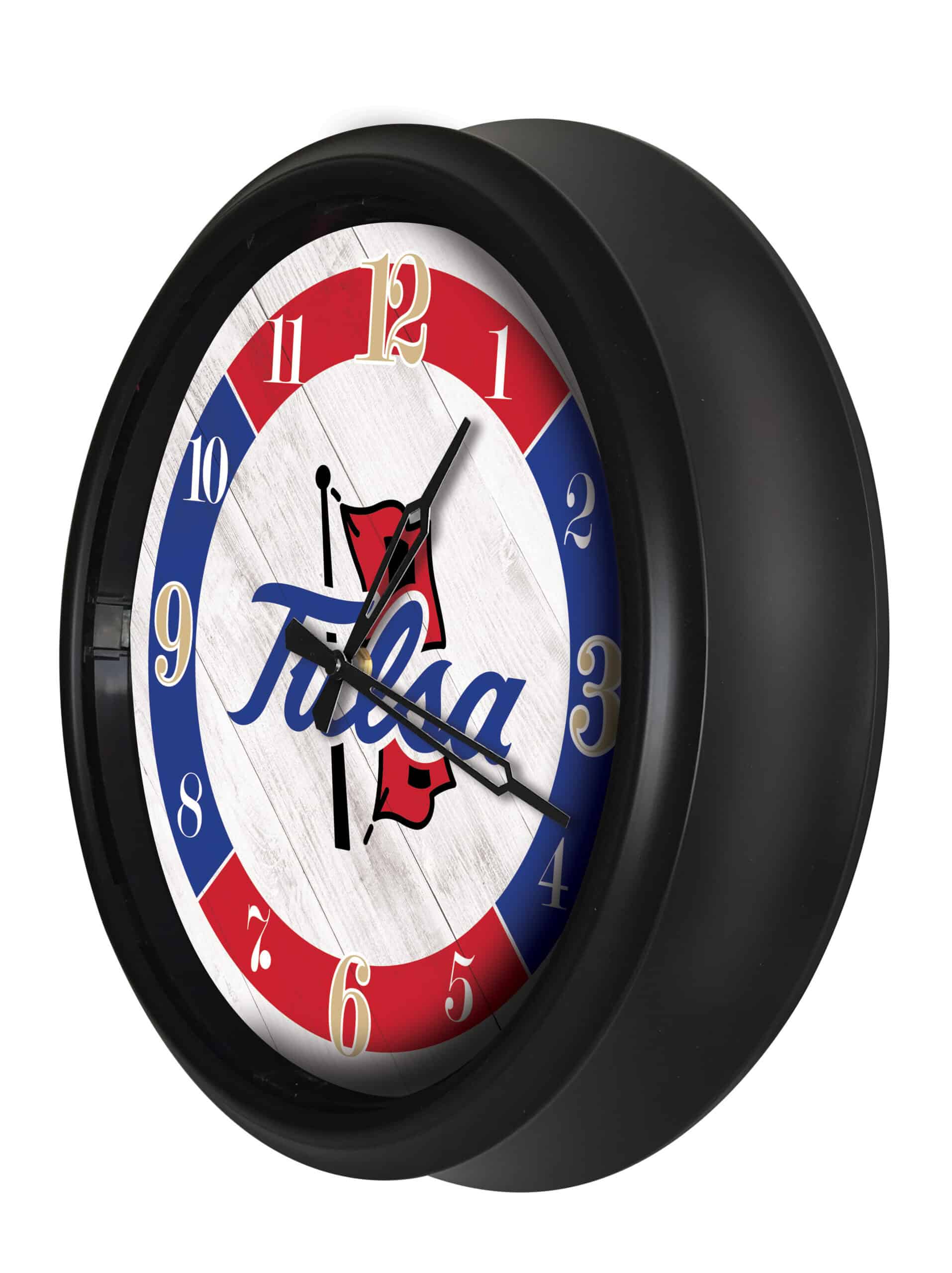 University of Tulsa 14-Inch Indoor/Outdoor LED Wall Clock in Black 8 University of Tulsa 14-Inch Indoor/Outdoor LED Wall Clock in Black