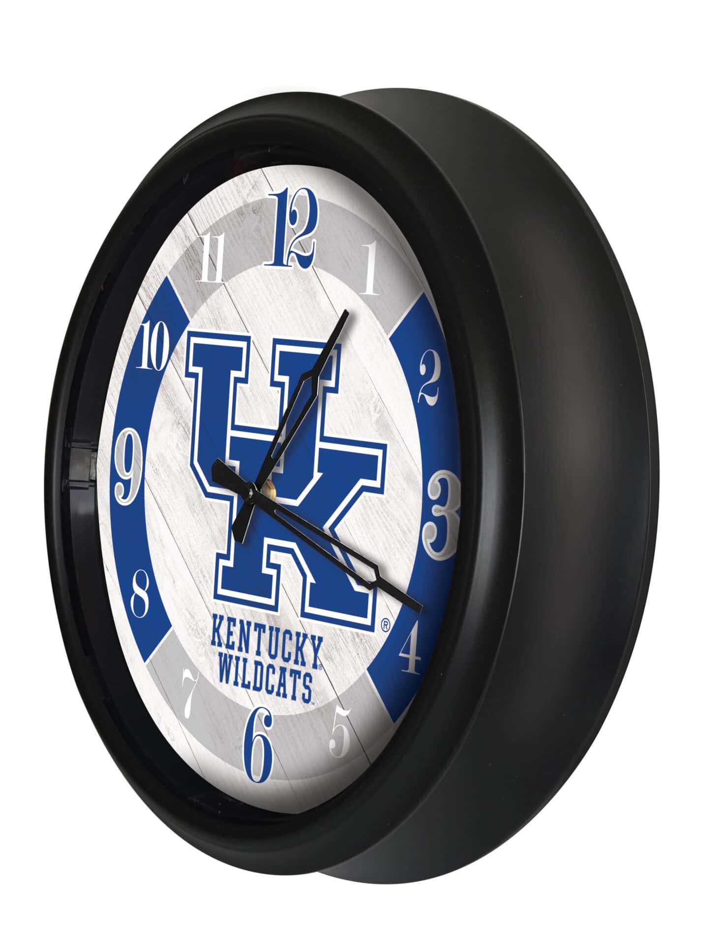 University of Kentucky (UK) 14-Inch Indoor/Outdoor LED Wall Clock in Black 2 University of Kentucky (UK) 14-Inch Indoor/Outdoor LED Wall Clock in Black - Image 2