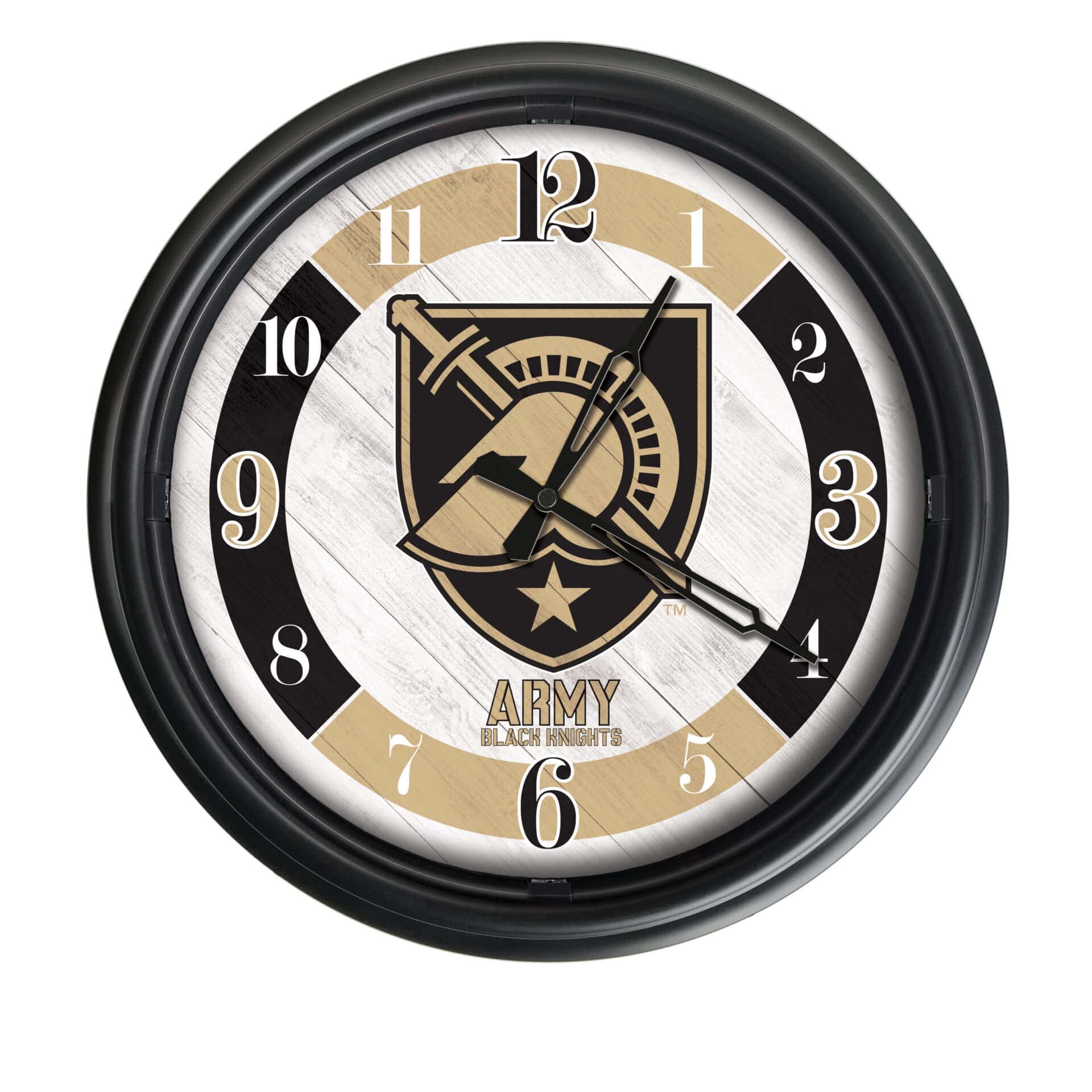 US Military Academy 14-Inch Indoor/Outdoor LED Wall Clock in Black 1 US Military Academy 14-Inch Indoor/Outdoor LED Wall Clock in Black