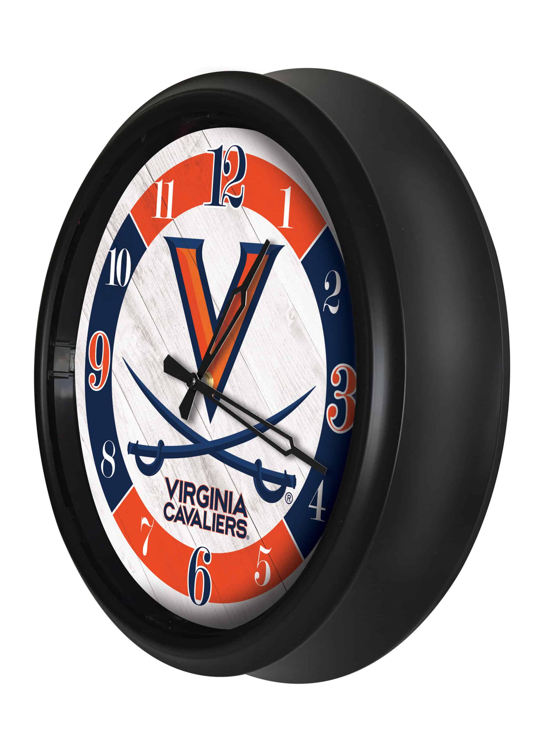 University of Virginia 14-Inch Indoor/Outdoor LED Wall Clock in Black 8 University of Virginia 14-Inch Indoor/Outdoor LED Wall Clock in Black