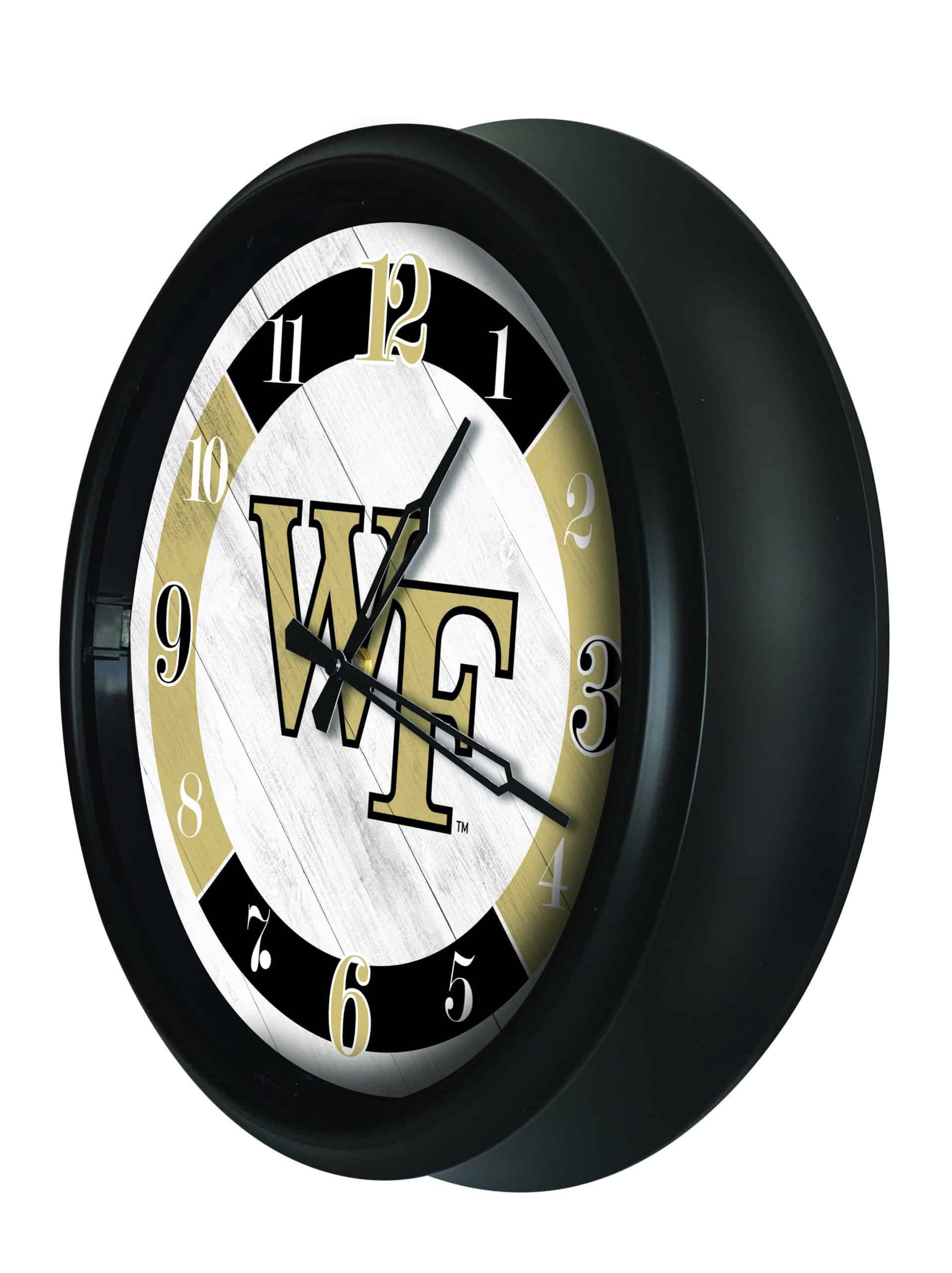Wake Forest University 14-Inch Indoor/Outdoor LED Wall Clock in Black 8 Wake Forest University 14-Inch Indoor/Outdoor LED Wall Clock in Black