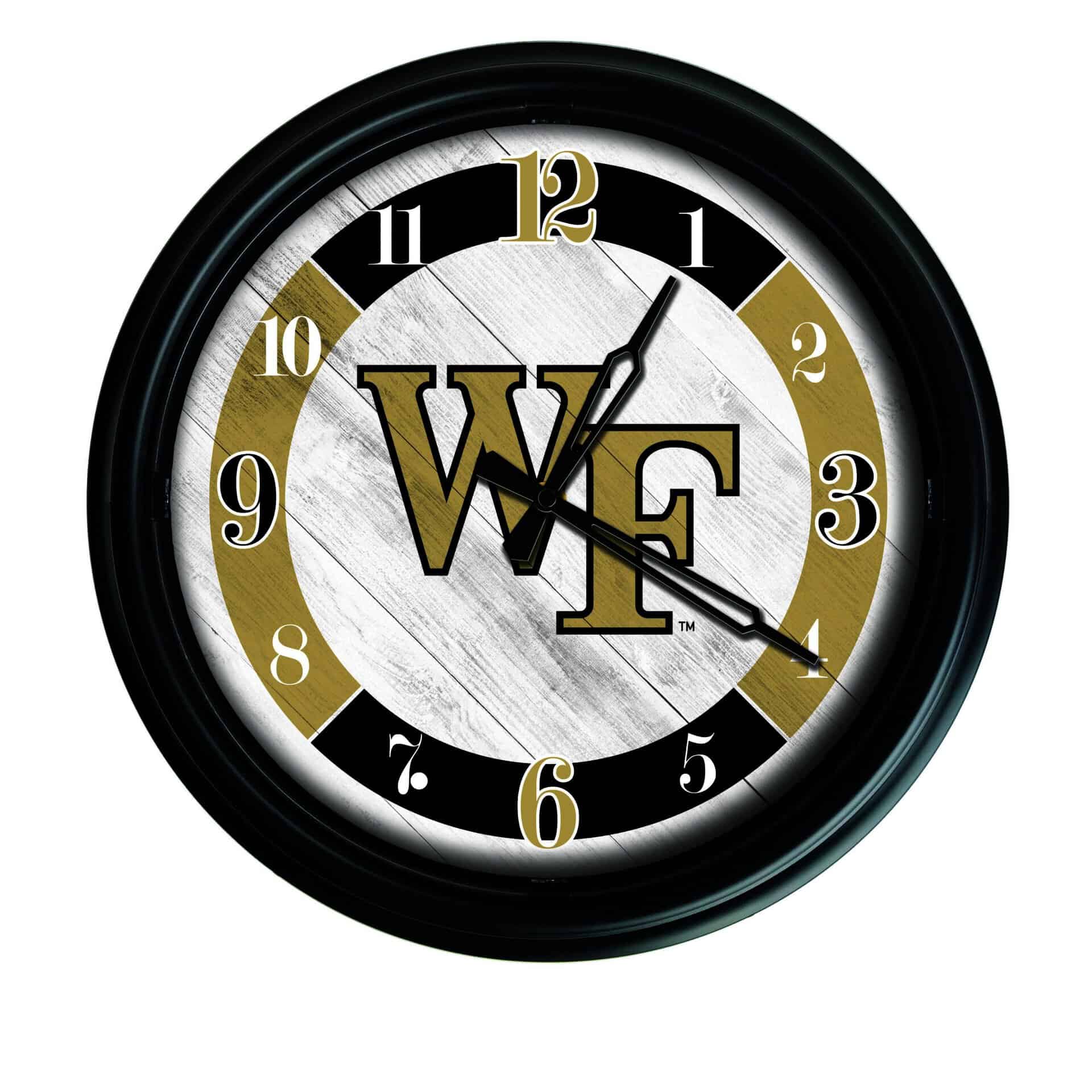 Wake Forest University 14-Inch Indoor/Outdoor LED Wall Clock in Black 7 Wake Forest University 14-Inch Indoor/Outdoor LED Wall Clock in Black