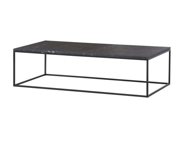 ONIX Black Marble Rectangular Coffee Table Black Frame 4