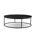 ONIX Black Marquina Marble Round Coffee Table Black Frame 5 ONIX Black Marquina Marble Round Coffee Table Black Frame