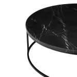 ONIX Black Marquina Marble Round Coffee Table Black Frame 8 ONIX Black Marquina Marble Round Coffee Table Black Frame