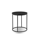 ONIX Black Marquina Marble Round End Table Black Frame 3 ONIX Black Marquina Marble Round End Table Black Frame