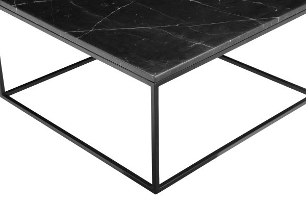 ONIX Black Marquina Marble Square Coffee Table 3