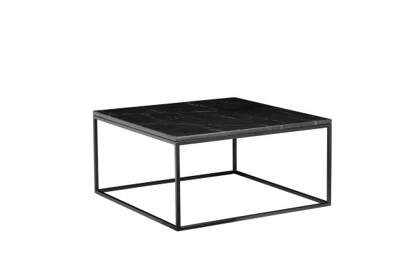 ONIX Black Marquina Marble Square Coffee Table
