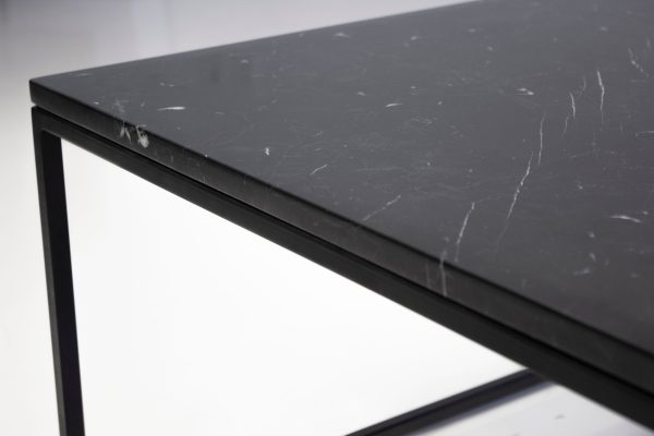 ONIX Black Marquina Marble Square End Table 3