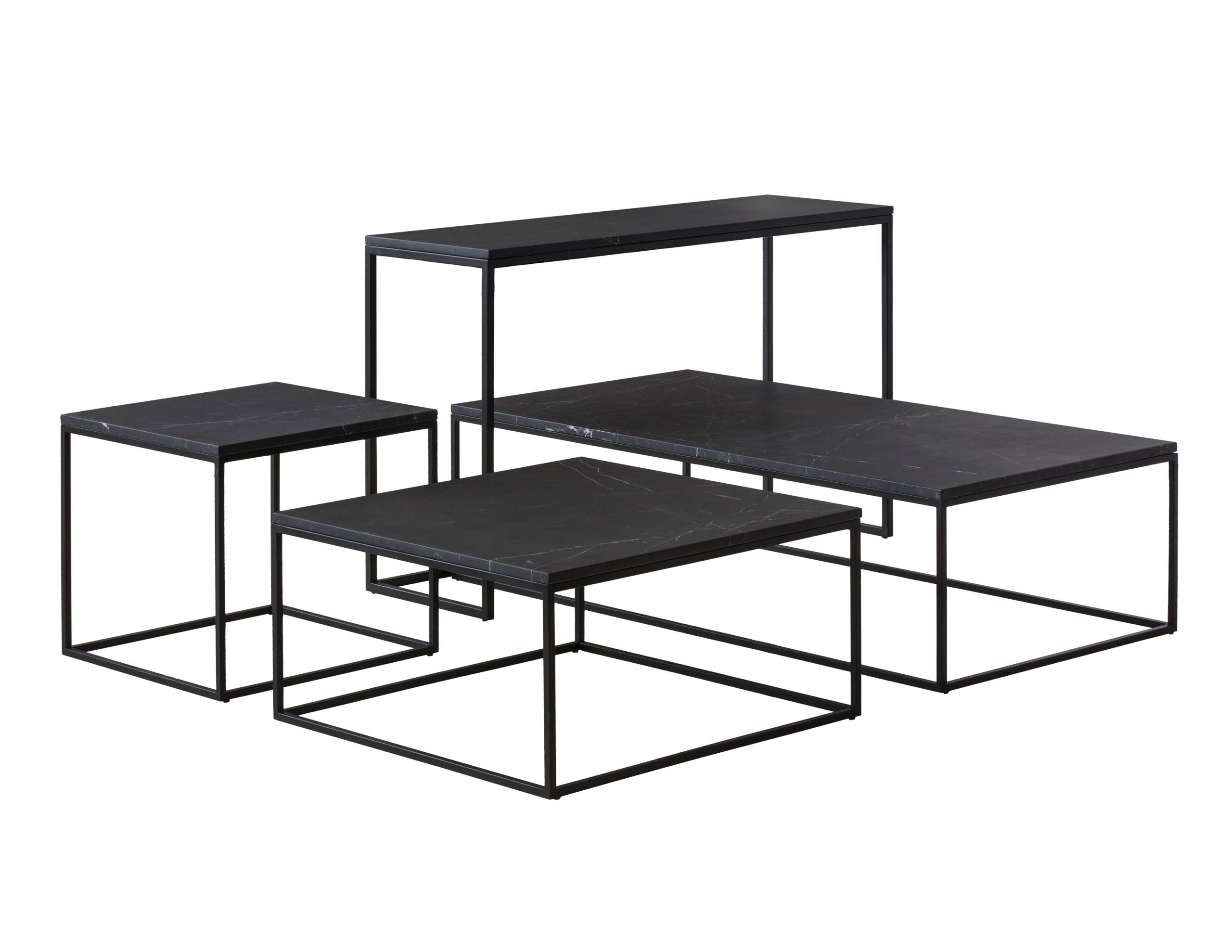 ONIX Black Marquina Marble Square End Table 6 ONIX Black Marquina Marble Square End Table - Image 6