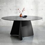 ORCA Black Melted Glass Round Dining Table