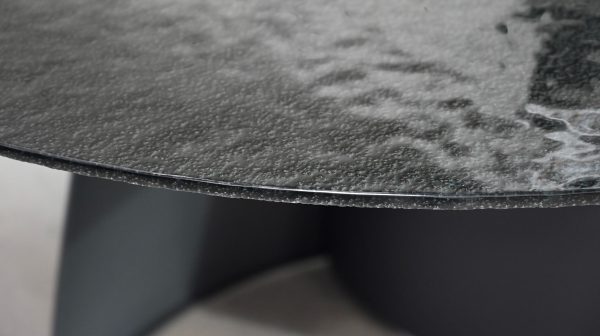 ORCA Black Melted Glass Round Dining Table 2 2