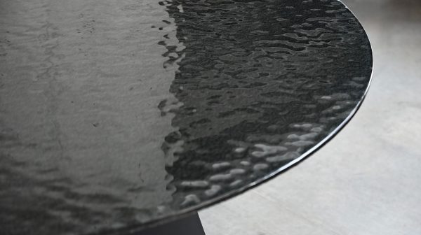 ORCA Black Melted Glass Round Dining Table 3 2