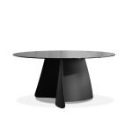 ORCA Black Melted Glass Round Dining Table