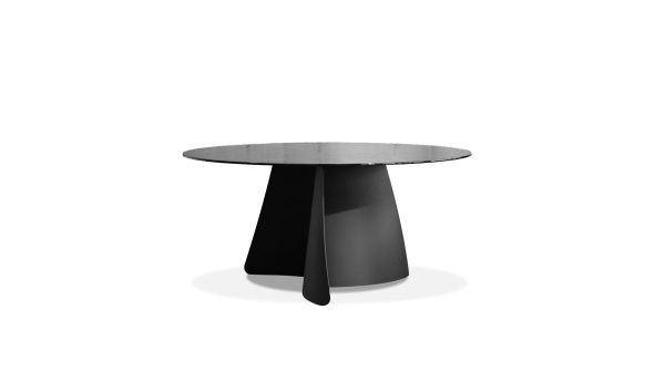 ORCA Black Melted Glass Round Dining Table 6