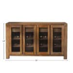 Salvaged Natural Mahogany Sideboard with Wine Storage and Shelves 6 Salvaged Natural Mahogany Sideboard with Wine Storage and Shelves