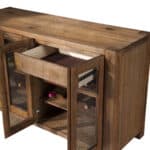 Salvaged Natural Mahogany Sideboard with Wine Storage and Shelves 5 Salvaged Natural Mahogany Sideboard with Wine Storage and Shelves