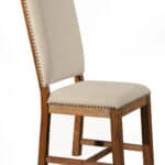 Farmhouse Upholstered Side Chairs Salvaged Natural Mahogany (Set of 2) 6 Farmhouse Upholstered Side Chairs Salvaged Natural Mahogany (Set of 2)
