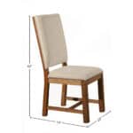 Farmhouse Upholstered Side Chairs Salvaged Natural Mahogany (Set of 2) 9 Farmhouse Upholstered Side Chairs Salvaged Natural Mahogany (Set of 2)