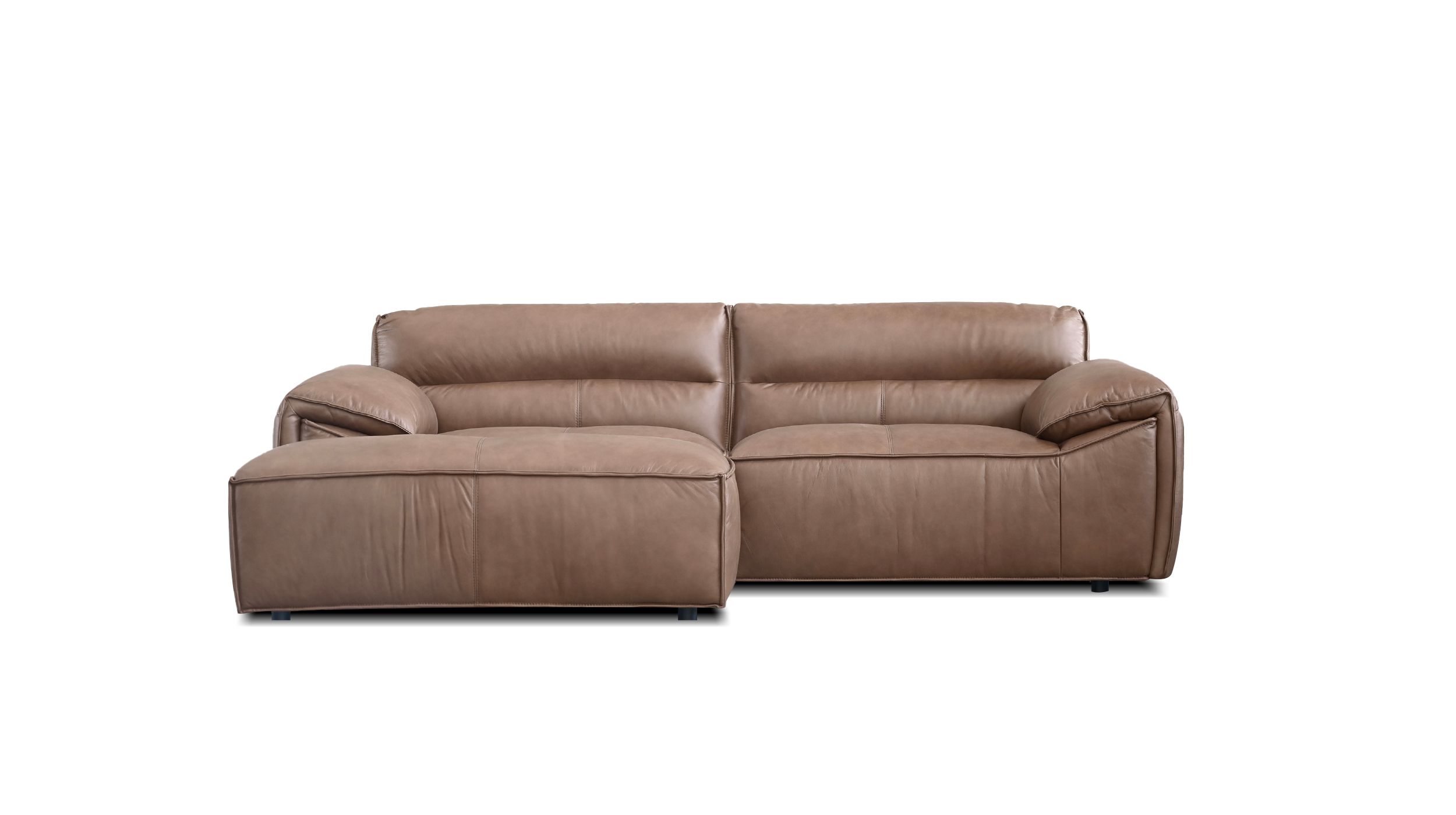 OSTA Cacao Brown Leather Ottoman 36 lbs One Year Warranty