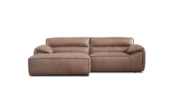 OSTA Cacao Brown Leather Ottoman 36 lbs One Year Warranty 1