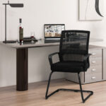 Ergonomic Mesh Office Guest Chair with Lumbar Support (Set of 1)