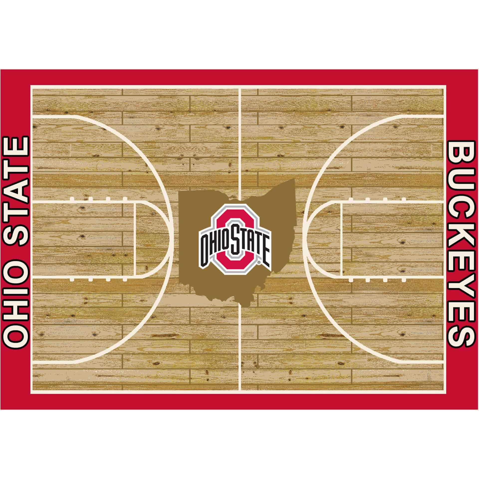 Ohio State 4x6 Courtside Rug 1 Ohio State 4x6 Courtside Rug
