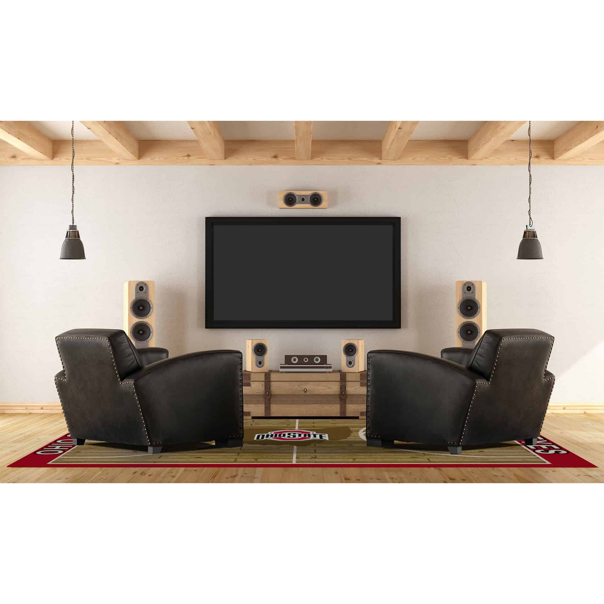 Ohio State 6x8 Courtside Rug 1 Ohio State 6x8 Courtside Rug