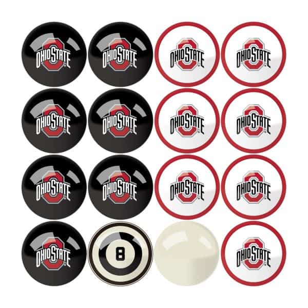 Ohio State Billiard Balls with Numbers 1