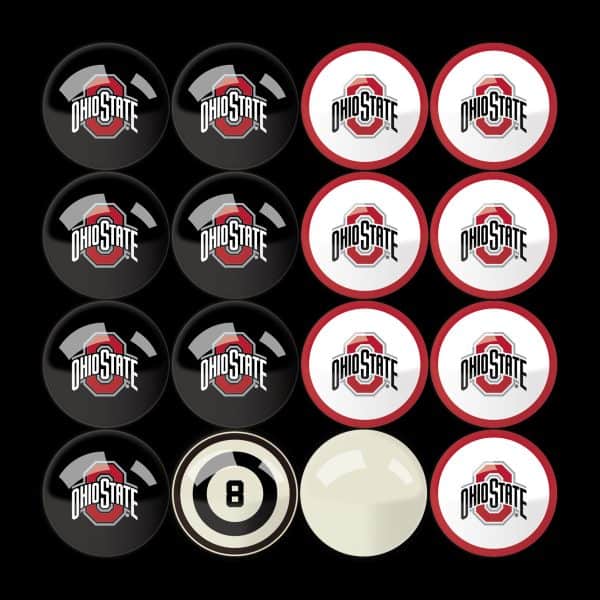 Ohio State Billiard Balls with Numbers 4