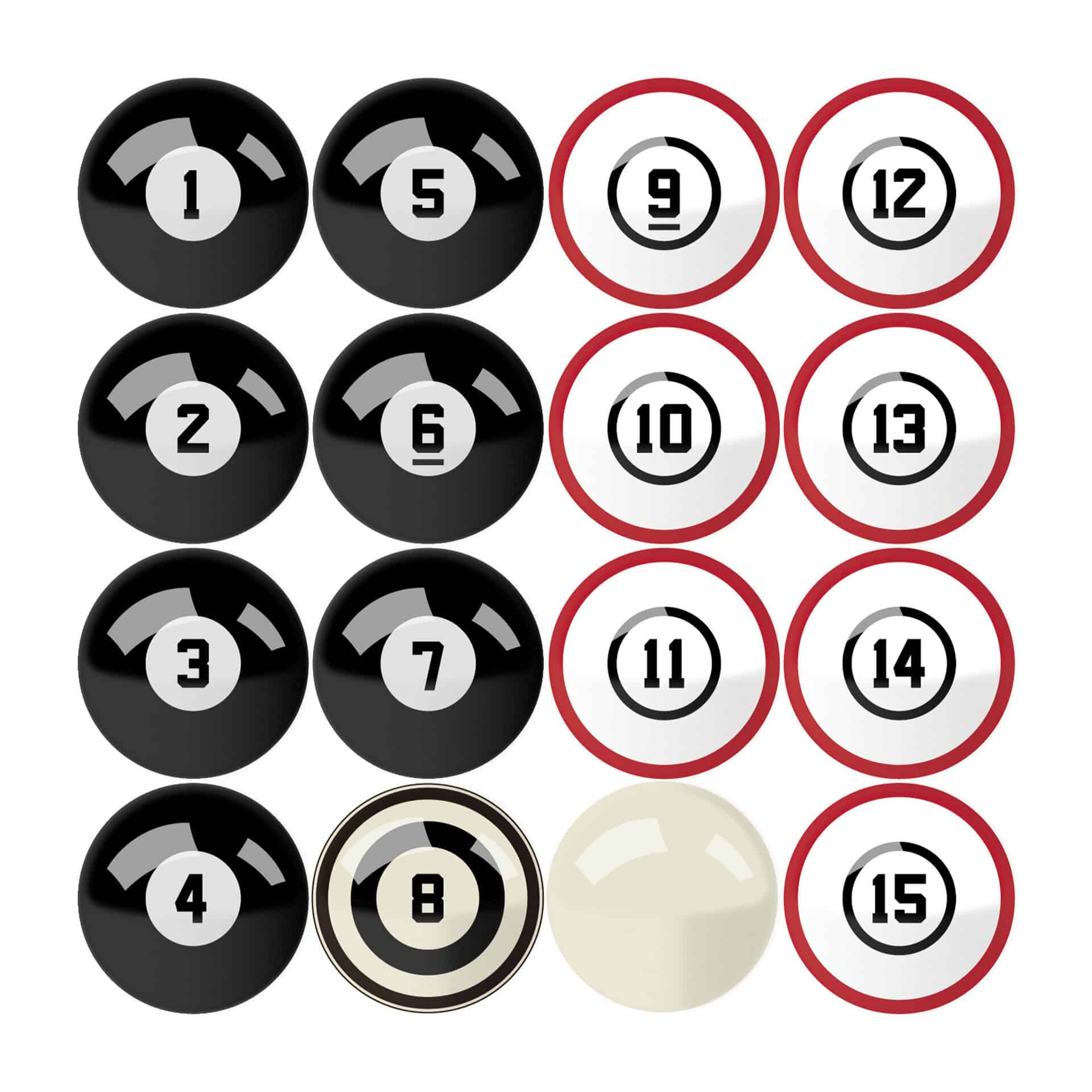 Ohio State Billiard Balls with Numbers 6 Ohio State Billiard Balls with Numbers - Image 6