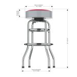 Ohio State Chrome Bar Stool