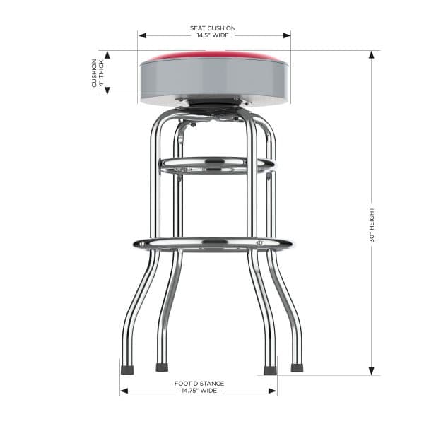 Ohio State Chrome Bar Stool 3