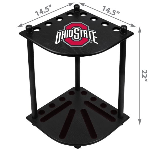 Ohio State Corner Cue Rack 3