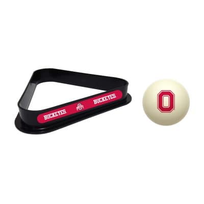 Ohio State Cue Ball & Ball Rack