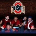 Ohio State Logo Lighted Recycled Metal Sign