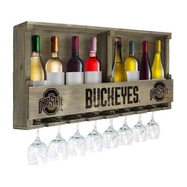 Ohio State Reclaimed Wood Bar Shelf 2