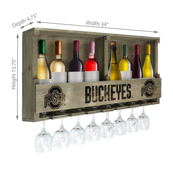 Ohio State Reclaimed Wood Bar Shelf 3