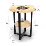 Ohio State Side Table with Charger