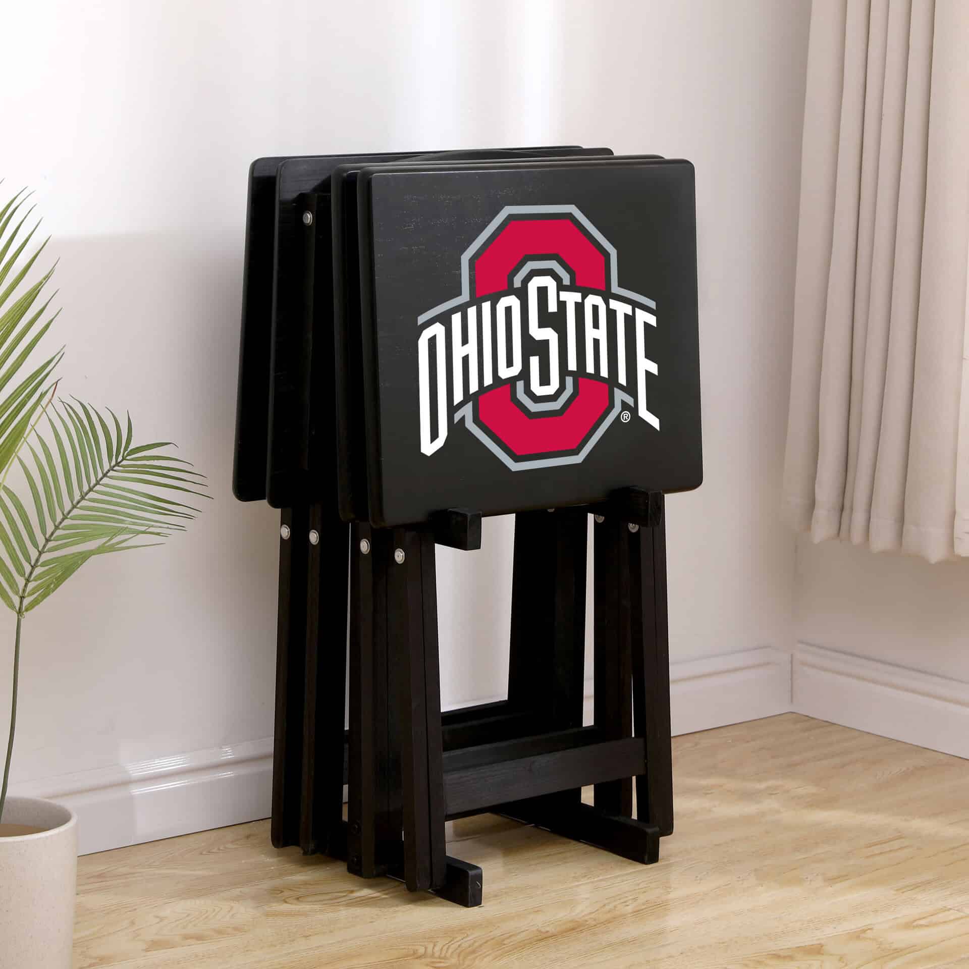 Ohio State TV Trays W/Stand 3 Ohio State TV Trays W/Stand - Image 3