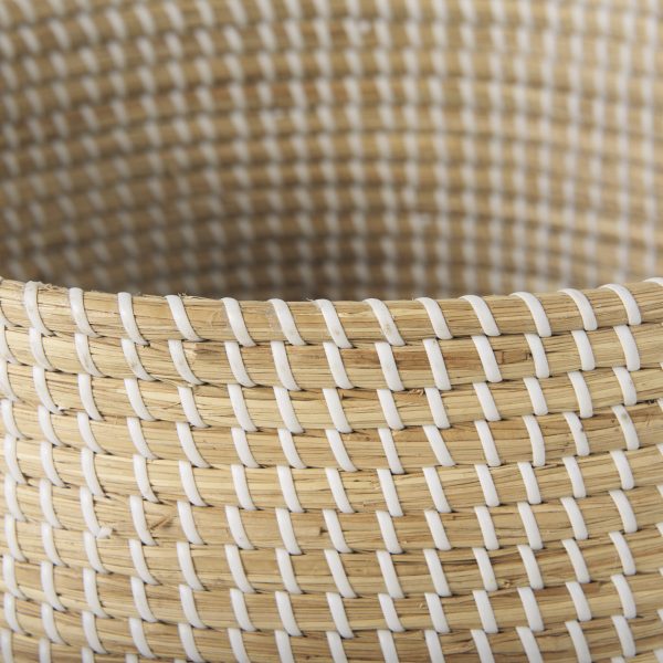 Olivia 15.7L x 15.7W x 17.3H Set of 3 Beige Seagrass Basket WLid and Handles 6
