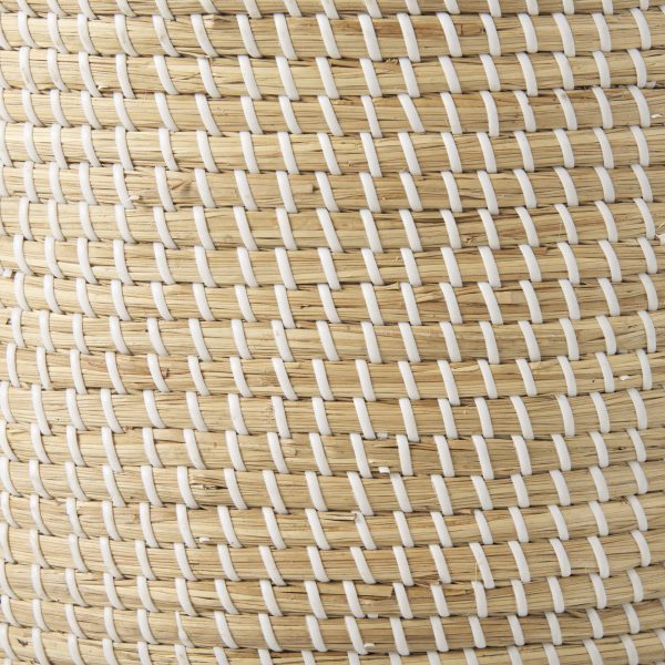 Olivia 15.7L x 15.7W x 17.3H Set of 3 Beige Seagrass Basket WLid and Handles 7
