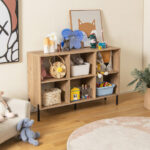 7-Tier Open Bookshelf with Drawer for Small Spaces