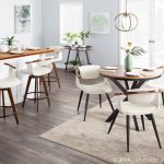 Oracle Walnut Bamboo Cream Faux Leather Mid-Century Counter Stool 12 Oracle Walnut Bamboo Cream Faux Leather Mid-Century Counter Stool
