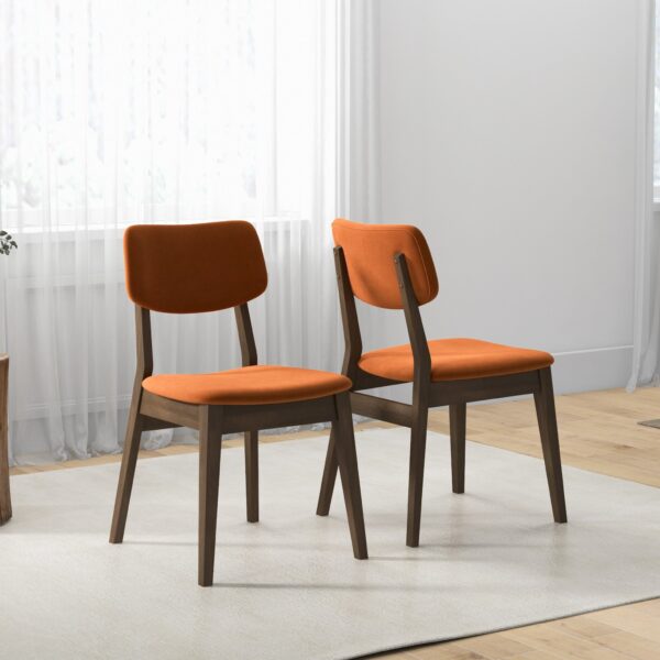 OrangeVelvetdiningchair 2
