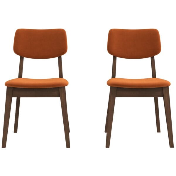 OrangeVelvetdiningchair 7
