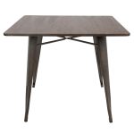 Oregon 36 Industrial Farmhouse Espresso Dining Table