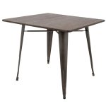 Oregon 36 Industrial Farmhouse Espresso Dining Table