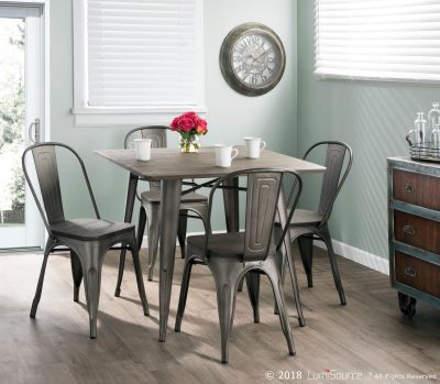 Oregon 36 Industrial Farmhouse Espresso Dining Table