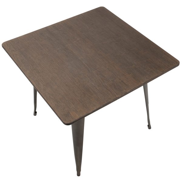 Oregon 36 Industrial Farmhouse Espresso Dining Table 5